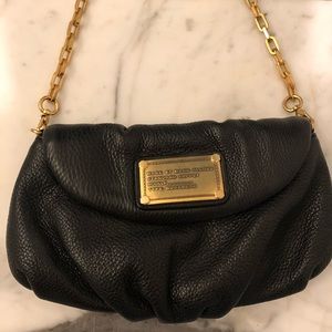 Marc Jacobs Black Crossbody w Gold Chain